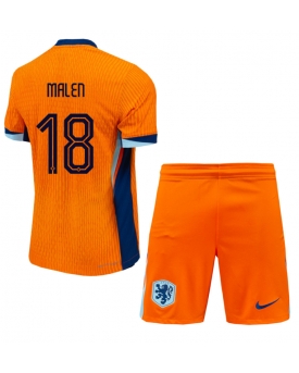 Paesi Bassi Donyell Malen #18 Maglia Gara Casa Repliche Europei 2024 Bambino